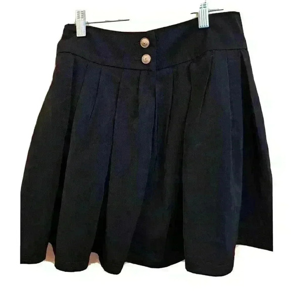 Chou Yatou Skirt Womens Small  S Black Pleated Short Length Side Zip NWT - Picture 1 of 6